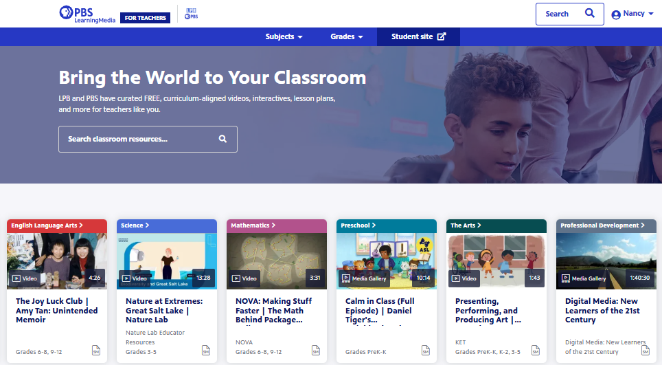 PBS LearningMedia - Educational Digital Media Library for Learning at Home