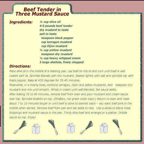 Ms. Lucy's Beef Tender in 3-Mustard Sauce