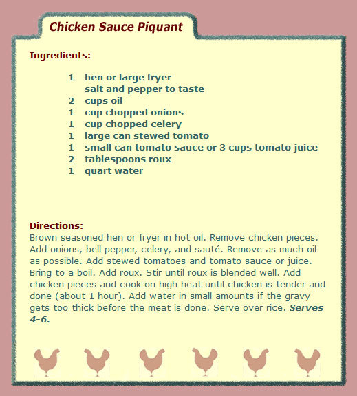 Ms. Lucy's Chicken Sauce Piquant