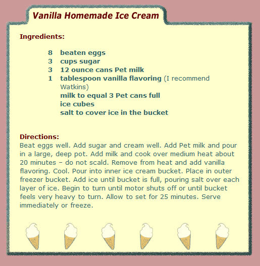 Ms. Lucy's Vanilla Ice Cream