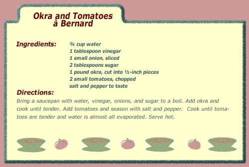 Ms. Lucy's Okra and Tomatoes à Bernard