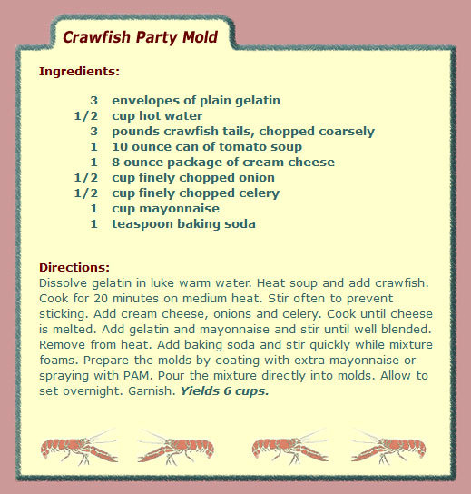 Ms. Lucy’s Crawfish Party Mold