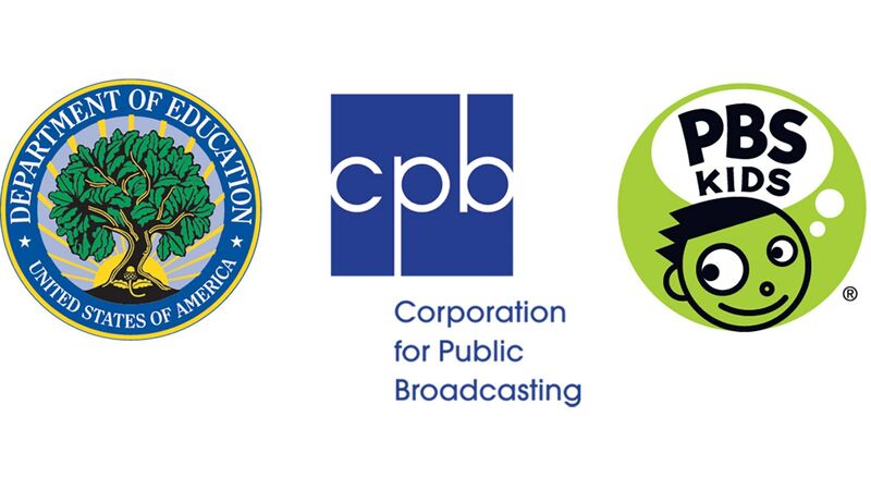 3 logos:
Department of Education, United States of America |
Corporation for Public Broadcasting |
PBS Kids