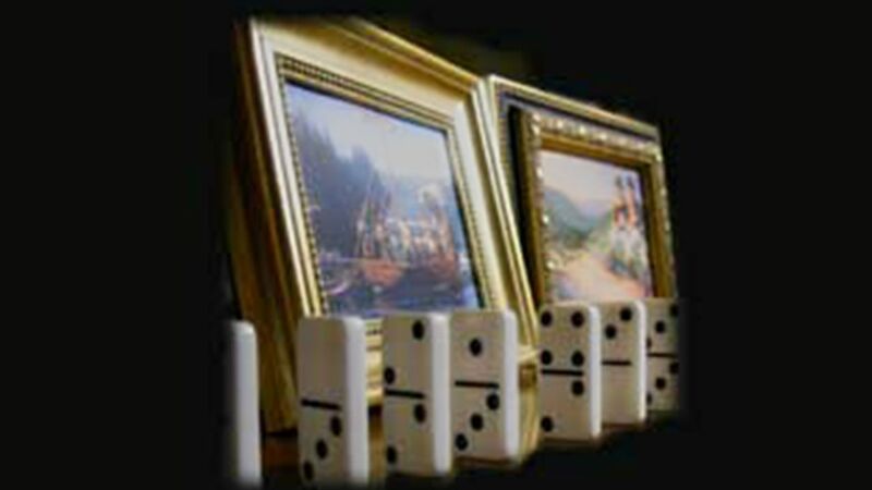Image of paintings & dominoes (decorative)
